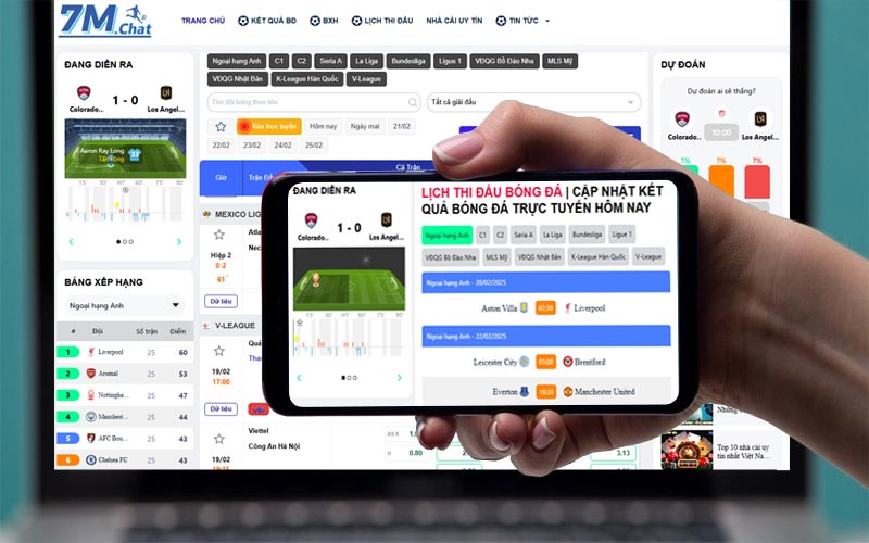 Cách truy cập xem bóng đá trên trang 7M trực tuyến